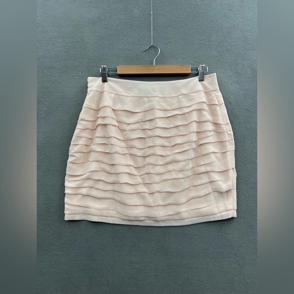 Express Women’s Size 12 Pink Chiffon Ruffled Mini Skirt